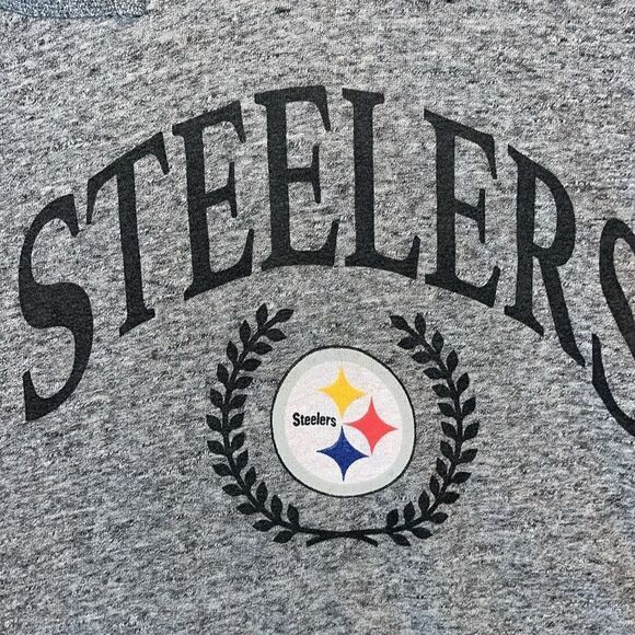 Gray Pittsburgh Steelers fleece Sherpa soft polyester Hooded Hoodie Sweatshirt - Picture 2 of 4